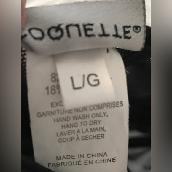 🤩 HOST PICK 💝 Black Sequin Bow Coquette Corset Bustier Size L Black Tie - Picture 6 of 7